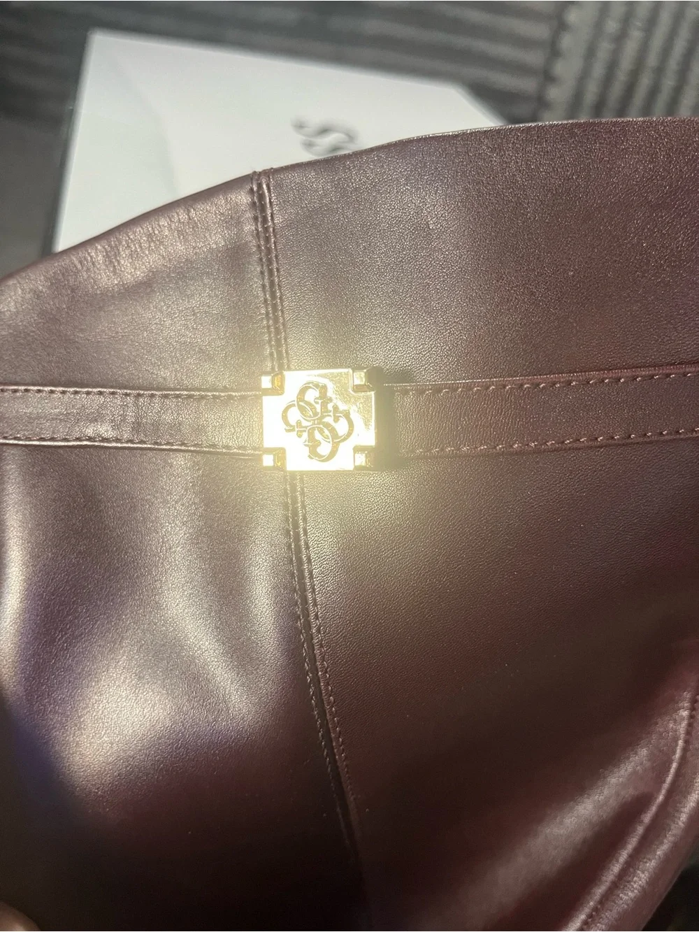 GUESS Zoro Red Leather Riding Boots new